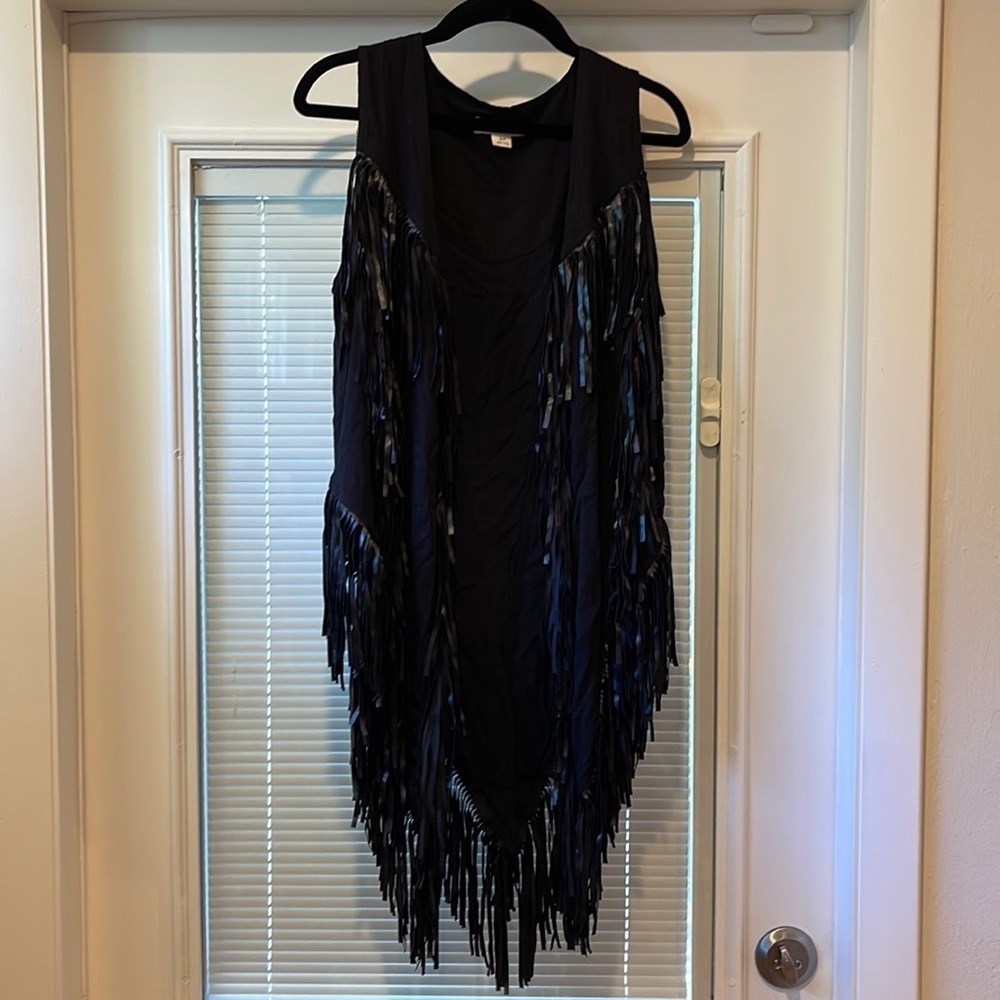 Carapace Black Fringe Vest